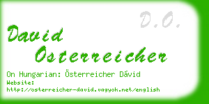 david osterreicher business card