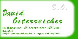 david osterreicher business card